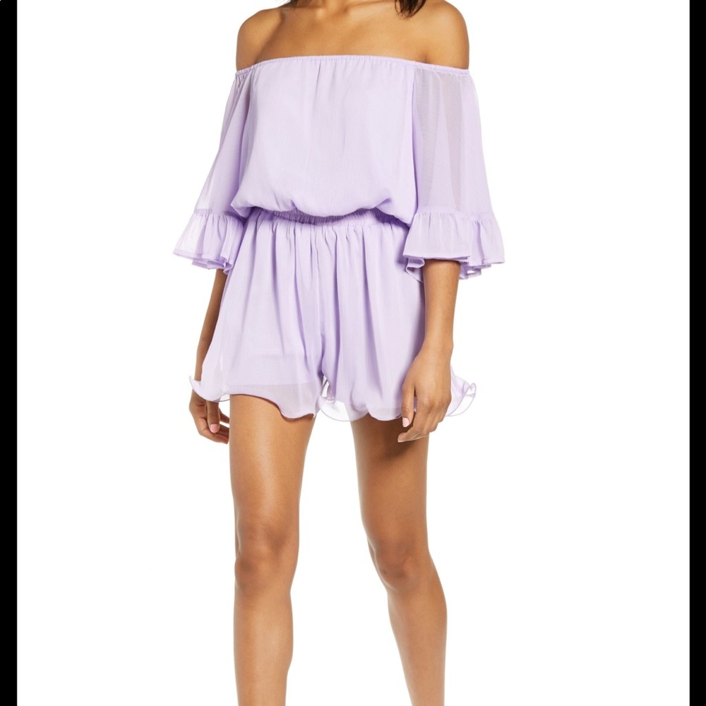Endless Rose lavender ruffle romper